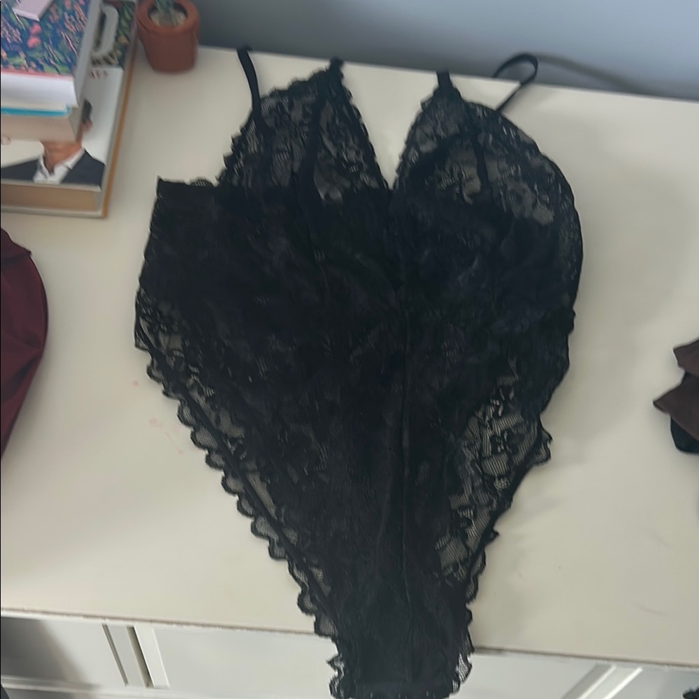 Elegant Black Lace Bodysuit